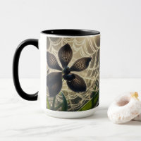 Black Orchid Spiderweb Floral