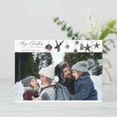 Black Ornaments & Para Photo Merry Kerstmis (Staand voorkant)