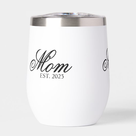 Black Ornate Script Established Mom (Voorkant)