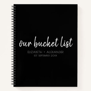 Black Our Bucket List Couples Keepsaké Journal