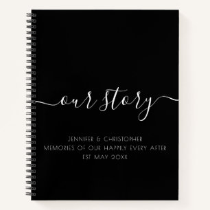 Black Our Story Memories Couples Keepsaké Journal