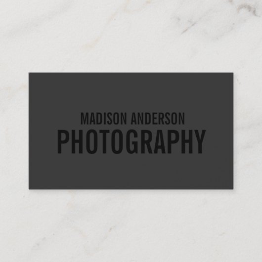 Black Out-fotografie | Visitekaartjes (Voorkant)