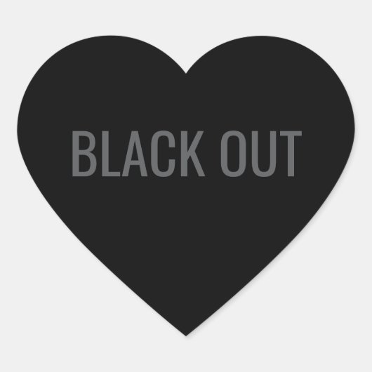 Black Out - Typografie Sticker (Voorkant)