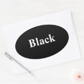Black Oval Sticker (Envelop)