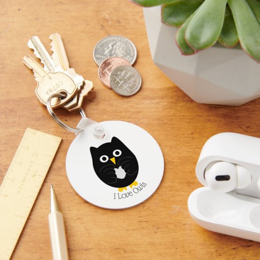 Black Owl Design Sleutelhanger (Bureau)