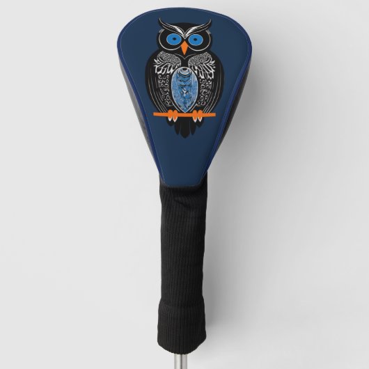Black Owl Golfheadcover (Voorkant)