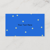 Black Owl Tree Moon Stars Visitekaartje (Achterkant)