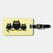 Black Owls Design Bagagelabel (Voorkant horizontaal)