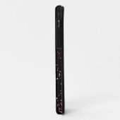 Black Paars Blue Glitter Monogram Name Cute Case-Mate iPhone Case (Achterkant/links)