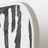 Black Paint Drop Stripes Pattern Pickleball Paddle (Links Detail)