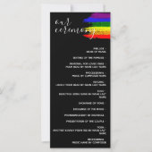 Black Paint Strokes Pride Flag LGBT Wedding (Voorkant)