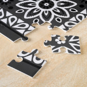 Black Paisley Bandana Verjaardag Hip Hop Rap Scarf Legpuzzel (Zijkant)