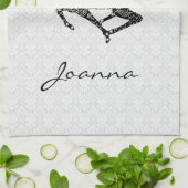 Black Paisley Deer Theedoek (Gevouwen)