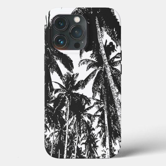 Black Palm Trees Case-Mate iPhone Case (Achterkant)
