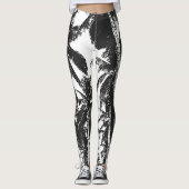 Black Palm Trees Leggings (Voorkant)