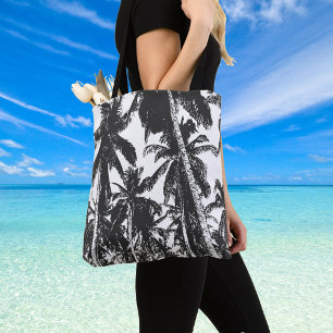 Black Palm Trees Medium-schoudertas Draagtas