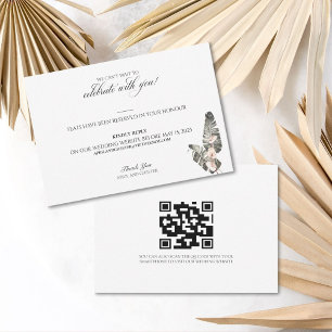 Black Palm Tropical Wedding Response Kaart