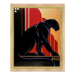Black Panther Art Deco Poster Perfect Poster