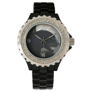 Black Panther-Dierenvriend Horloge