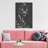 Black Panther — door BurnsInHell Canvas Afdruk (Insitu (Woonkamer))