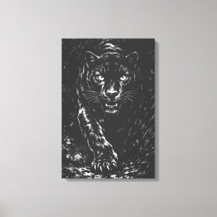 Black Panther — door BurnsInHell Canvas Afdruk