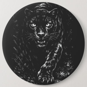 Black Panther — door BurnsInHell Ronde Button 6,0 Cm