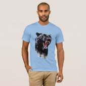 Black Panther enorme scherpe Fangs Vaderdag T-shirt (Voorkant volledig)