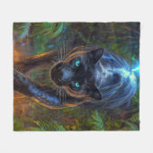 Black Panther Fleece Deken (Voorkant (Horizontaal))