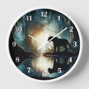 Black Panther gereflecteerd in witte nummers