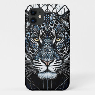 Black Panther glas in lood Kleurrijk Glas in Lood iPhone 11 Hoesje