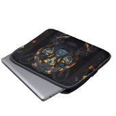 Black Panther Glas in lood Mozaïek Laptop Sleeve (Voorkant onderkant)