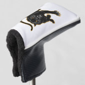 Black Panther Golf Head Hoesje Golfheadcover (3/4 voorkant)