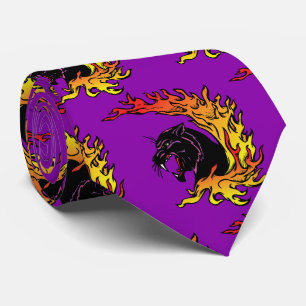 Black Panther Head Flames Sport Football stropdas