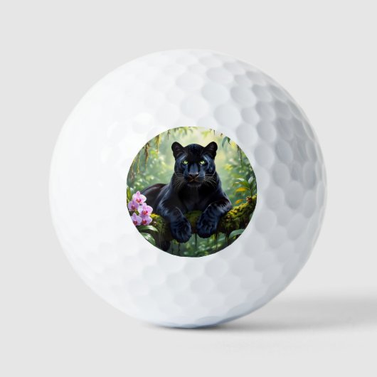 Black Panther in the Jungle Golfballen (Voorkant)