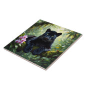 Black Panther in the Jungle Tegeltje (Zijkant)