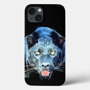 Black Panther Jaguar Eyes iPhone 13 Hoesje