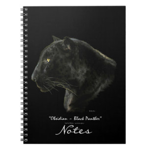 Black Panther Jaguar Leopard Wildlife Art Notitieb Notitieboek