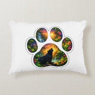 Black Panther Jungle Paw Design Accent Kussen