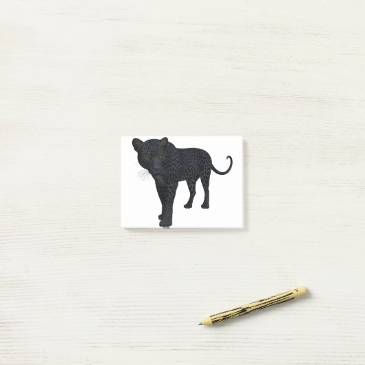 Black Panther Leopard Jaguar Cat Big Willife Post-it® Notes (Op bureau)