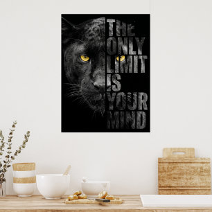 Black Panther Motiverend De Enige Limiet Is Jouw Poster