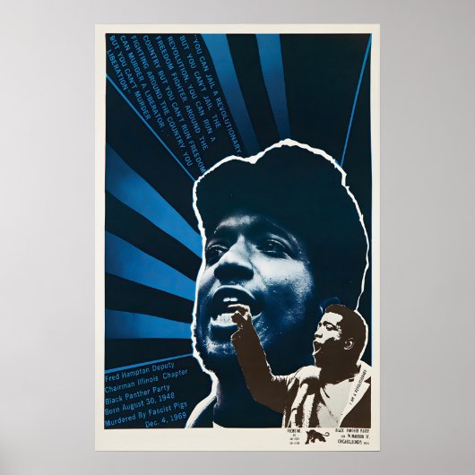 Black Panther Quote Poster 1970s Revolution Art (Devant)