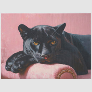 Black Panther Roze Sofa Decoupage Tissuepapier