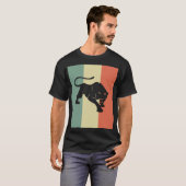 Black Panther Silhouette Shirt Retro klasse (Voorkant volledig)