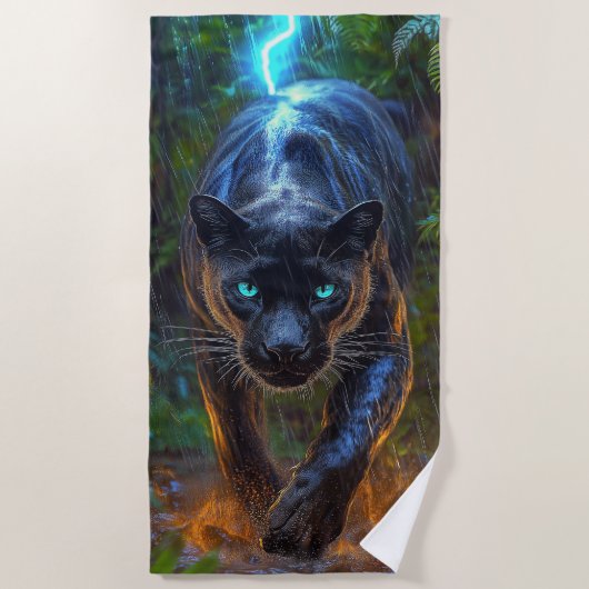 Black Panther Strandlaken (Voorkant)