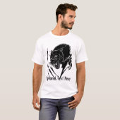 Black Panther T-shirt in zwart en wit (Voorkant volledig)