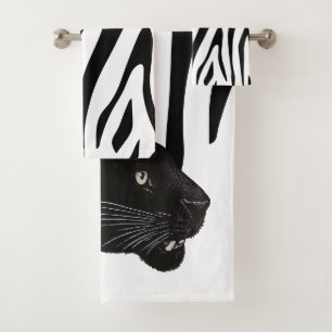 Black Panther van Toshi Yoshida Handdoek