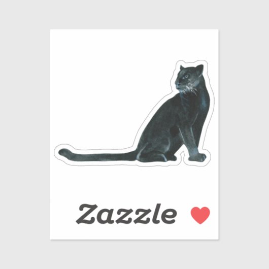 Black Panther Waterverf Sticker (Vel)