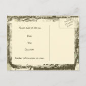 Black Paris Eiffel Tower Music Cream Bewaar de dat Aankondigingskaart (Achterkant)