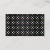 Black Pastel Spot BOW CARTE DE VISITE (Dos)