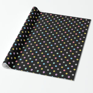 Black Pastel Spot ELEGANT BIRTHDAY WEDDING WRAP Cadeaupapier